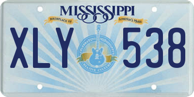 MS license plate XLY538