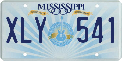 MS license plate XLY541