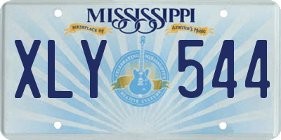 MS license plate XLY544