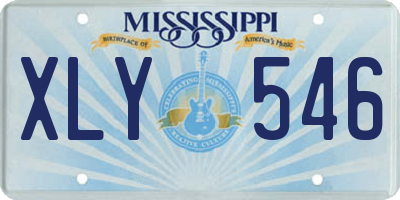 MS license plate XLY546