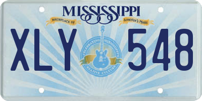 MS license plate XLY548