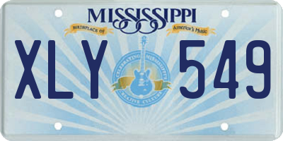 MS license plate XLY549