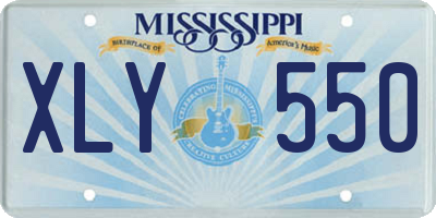 MS license plate XLY550