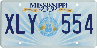 MS license plate XLY554