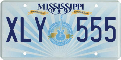 MS license plate XLY555