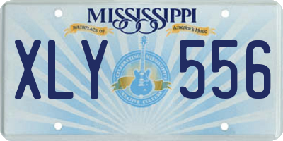 MS license plate XLY556