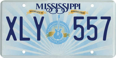 MS license plate XLY557