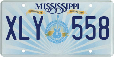 MS license plate XLY558