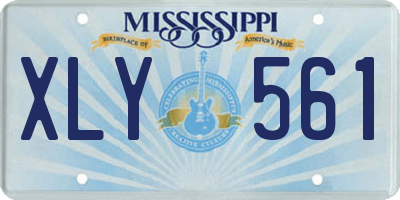 MS license plate XLY561