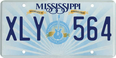 MS license plate XLY564