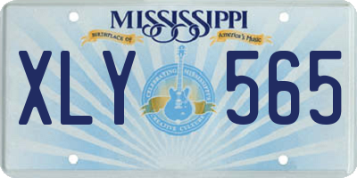 MS license plate XLY565