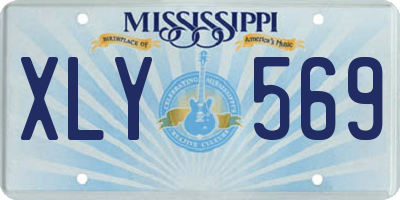 MS license plate XLY569