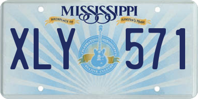 MS license plate XLY571