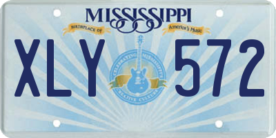 MS license plate XLY572