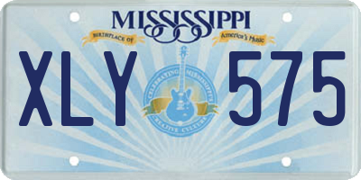 MS license plate XLY575