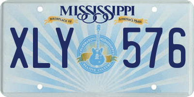 MS license plate XLY576
