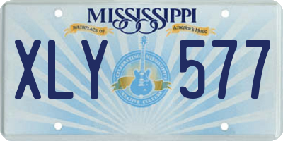 MS license plate XLY577