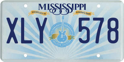 MS license plate XLY578