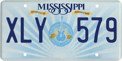 MS license plate XLY579