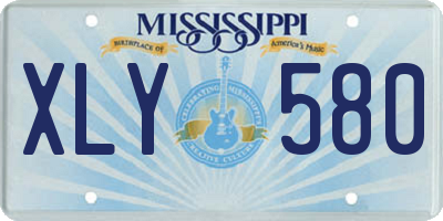 MS license plate XLY580