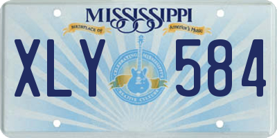 MS license plate XLY584