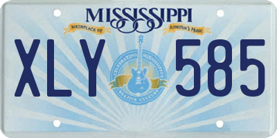 MS license plate XLY585