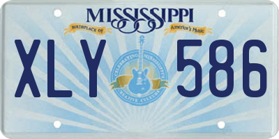 MS license plate XLY586