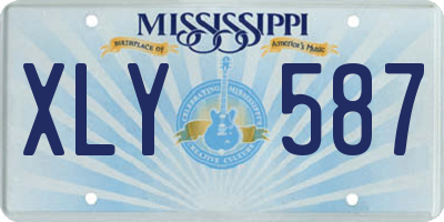 MS license plate XLY587