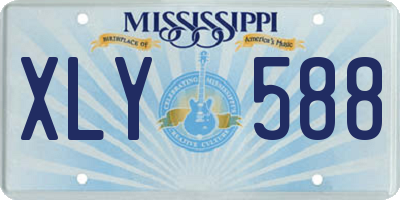 MS license plate XLY588