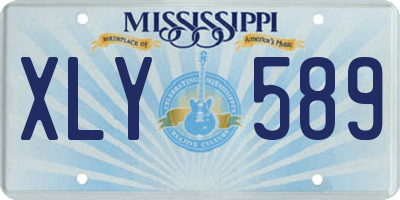 MS license plate XLY589