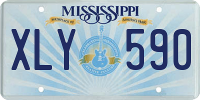 MS license plate XLY590