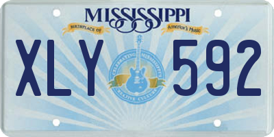 MS license plate XLY592