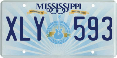 MS license plate XLY593
