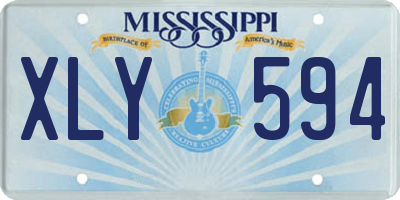 MS license plate XLY594