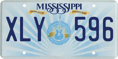 MS license plate XLY596
