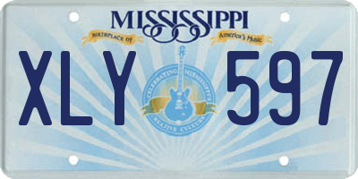 MS license plate XLY597