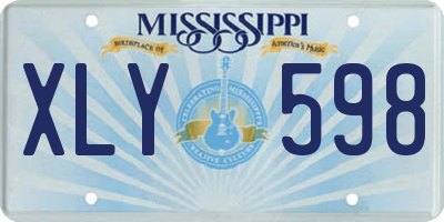 MS license plate XLY598