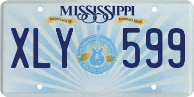 MS license plate XLY599