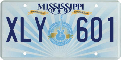 MS license plate XLY601
