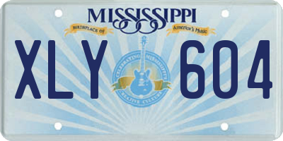 MS license plate XLY604