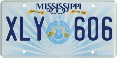 MS license plate XLY606
