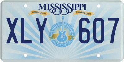 MS license plate XLY607