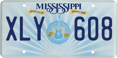 MS license plate XLY608
