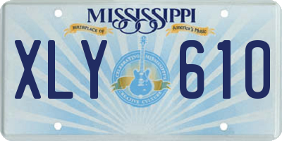 MS license plate XLY610