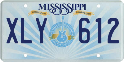 MS license plate XLY612