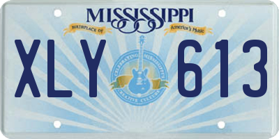 MS license plate XLY613