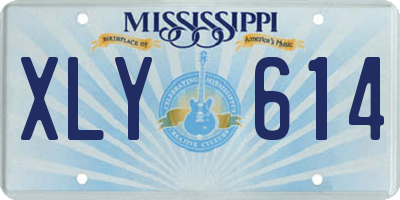 MS license plate XLY614