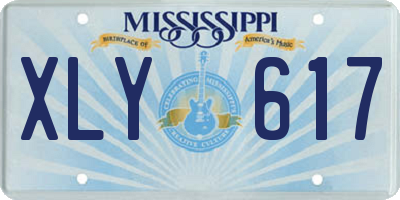 MS license plate XLY617