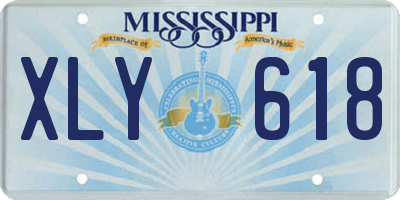 MS license plate XLY618