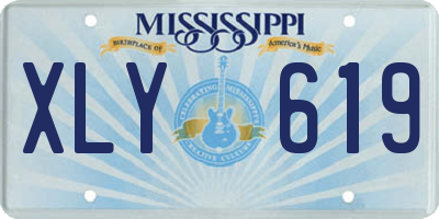 MS license plate XLY619